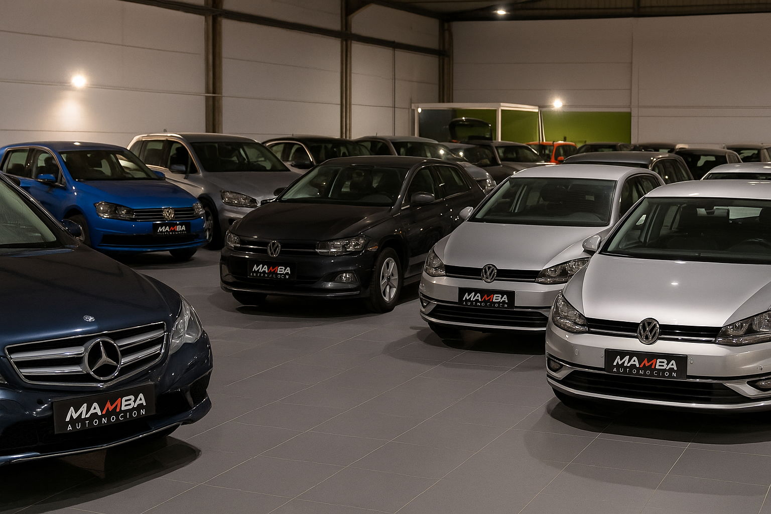 Concesionario MAMB Automoción con coches en exposición